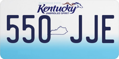 KY license plate 550JJE