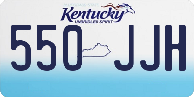 KY license plate 550JJH