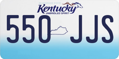 KY license plate 550JJS