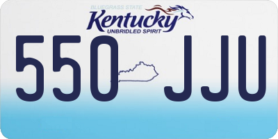 KY license plate 550JJU