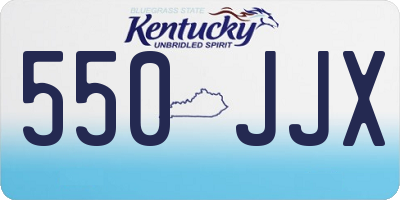 KY license plate 550JJX
