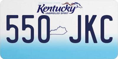KY license plate 550JKC
