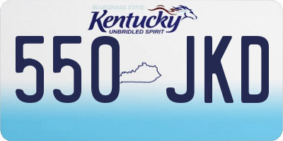 KY license plate 550JKD