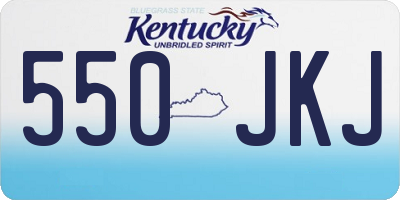 KY license plate 550JKJ