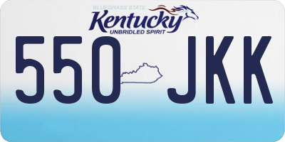 KY license plate 550JKK
