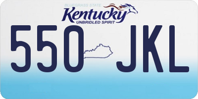 KY license plate 550JKL