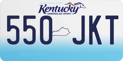KY license plate 550JKT