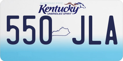 KY license plate 550JLA