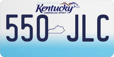 KY license plate 550JLC