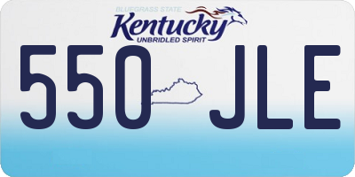 KY license plate 550JLE
