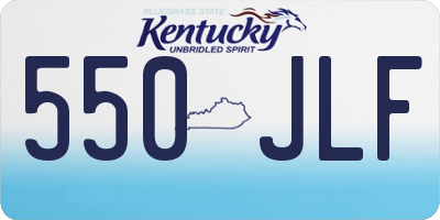 KY license plate 550JLF