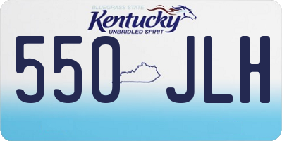 KY license plate 550JLH