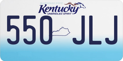 KY license plate 550JLJ