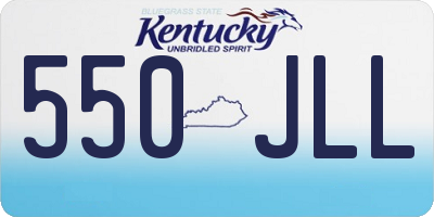 KY license plate 550JLL
