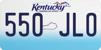 KY license plate 550JLO