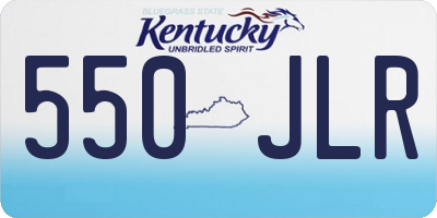 KY license plate 550JLR