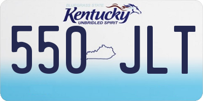 KY license plate 550JLT