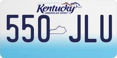 KY license plate 550JLU