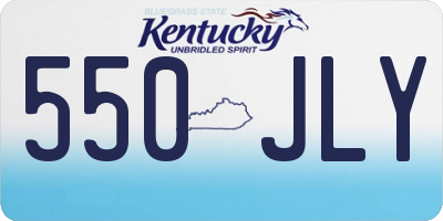 KY license plate 550JLY