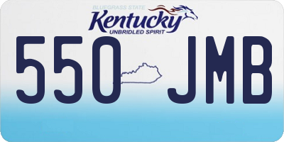 KY license plate 550JMB