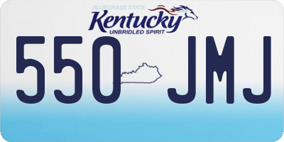 KY license plate 550JMJ