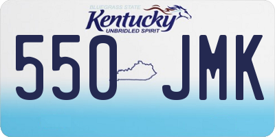 KY license plate 550JMK