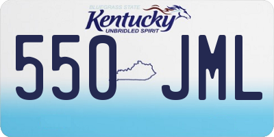 KY license plate 550JML