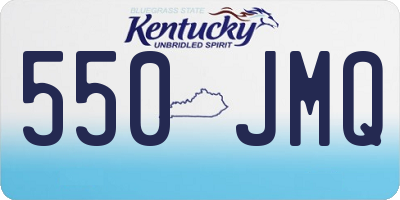 KY license plate 550JMQ