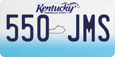 KY license plate 550JMS