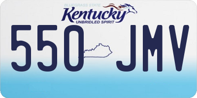 KY license plate 550JMV