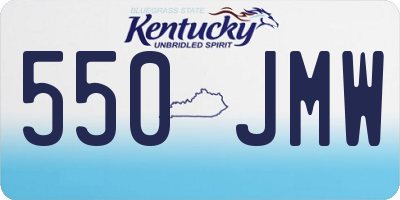 KY license plate 550JMW