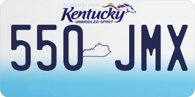 KY license plate 550JMX