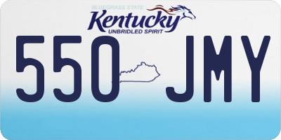 KY license plate 550JMY