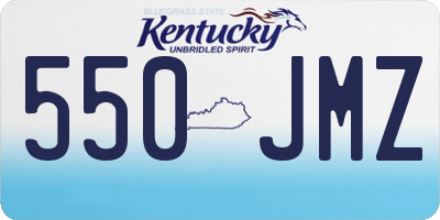 KY license plate 550JMZ