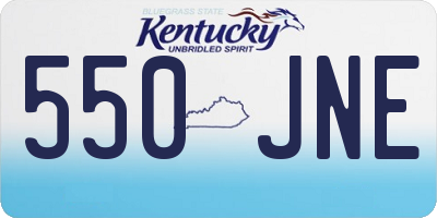KY license plate 550JNE