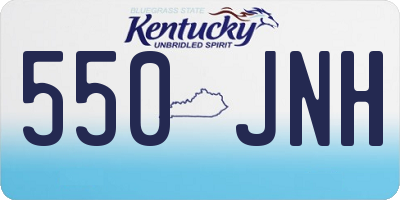 KY license plate 550JNH