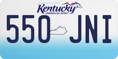 KY license plate 550JNI