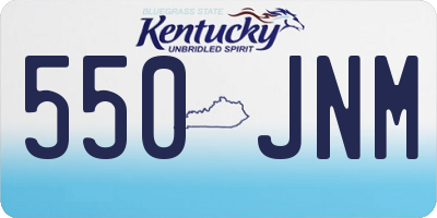 KY license plate 550JNM