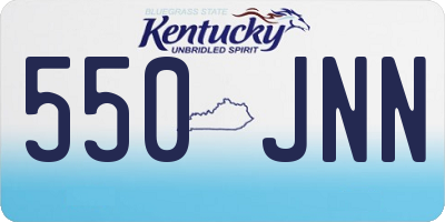 KY license plate 550JNN