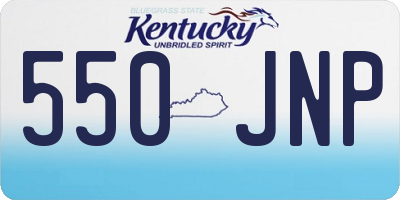 KY license plate 550JNP