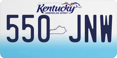 KY license plate 550JNW