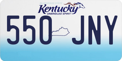 KY license plate 550JNY