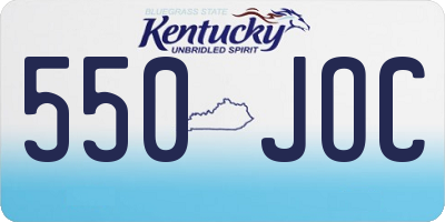 KY license plate 550JOC