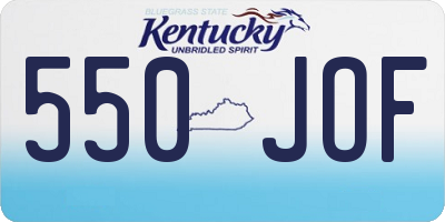 KY license plate 550JOF