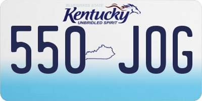 KY license plate 550JOG