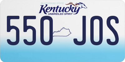 KY license plate 550JOS