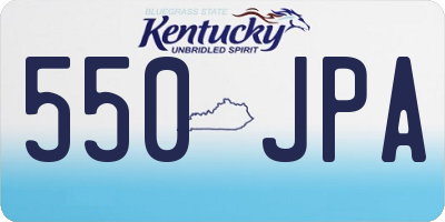 KY license plate 550JPA