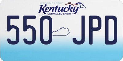 KY license plate 550JPD
