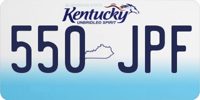 KY license plate 550JPF