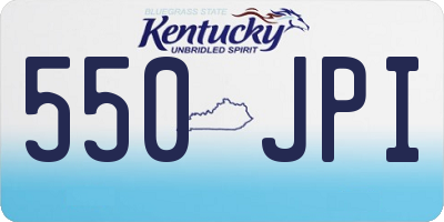 KY license plate 550JPI